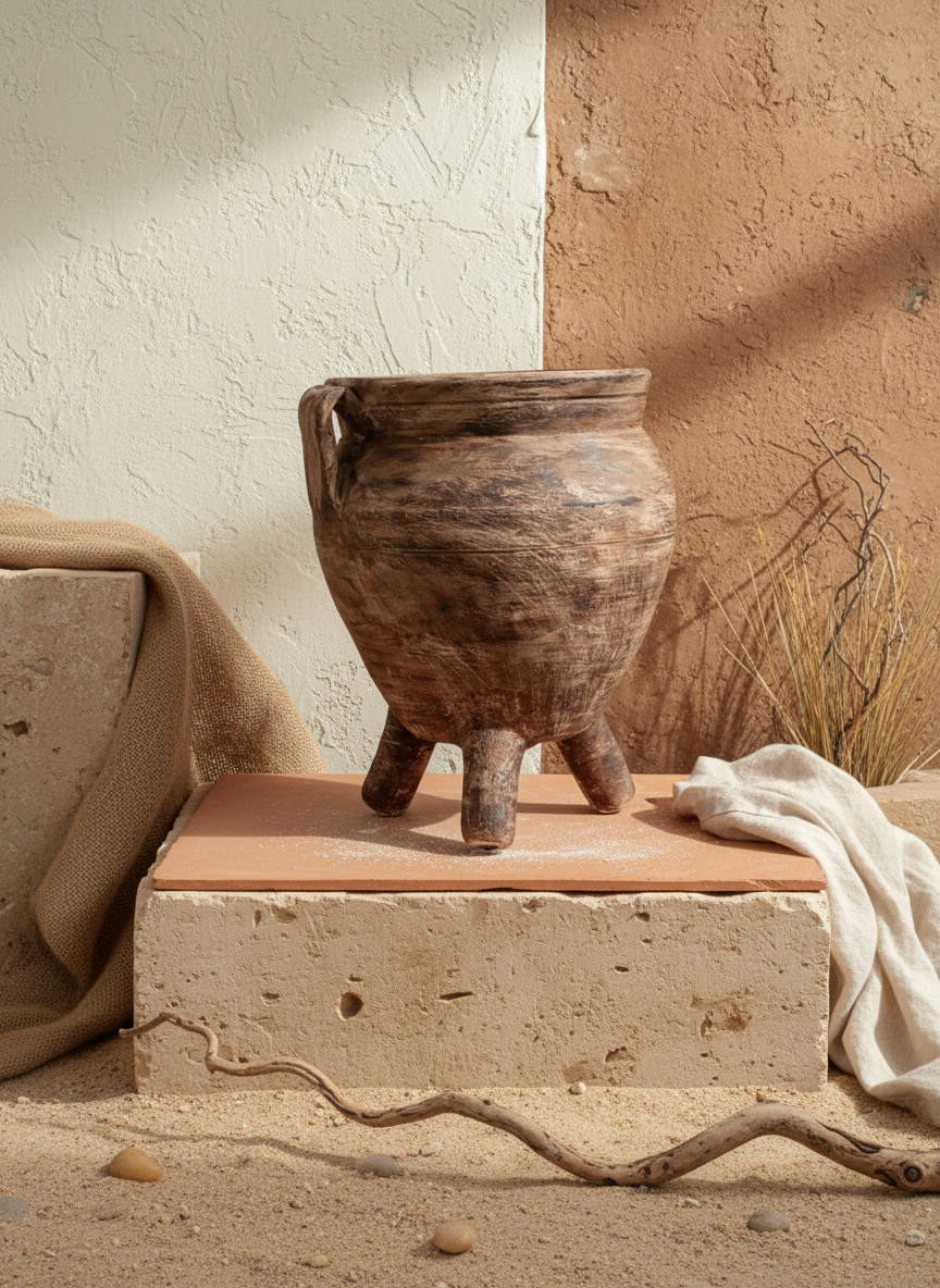 Vaso terracota artesanal RÚSTICO V. Vaso com 3 pernas, feito à mão Portugal.  Decoração de interiores e exteriores; Estilos minimalista, rústico, mediterrânico, Japandi, estilo wabi-sabi e farmehouse.   Design biofílico;