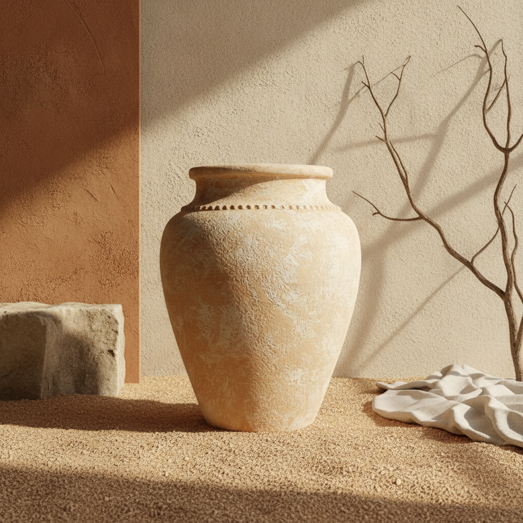 Vaso terracota artesanal  EXC 30.2, handmade em Portugal. ORGANIC DECOR; Decoração wabi-sabi, farmhouse, Japandi, minimalista, mediterrânica, cottagecore e moderno. Design de interiores, decoração sustentável; design biofílico;