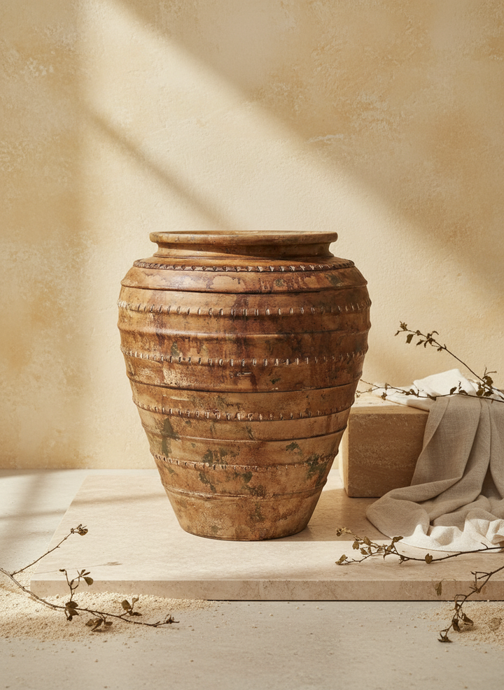 Vaso terracota artesanal Rústico B, feito   à mão em Portugal. Decoração  minimalista, rústico, mediterrânico, farmhouse e cottage. Decoração de interiores; Design biofílico; Decoração sustentável