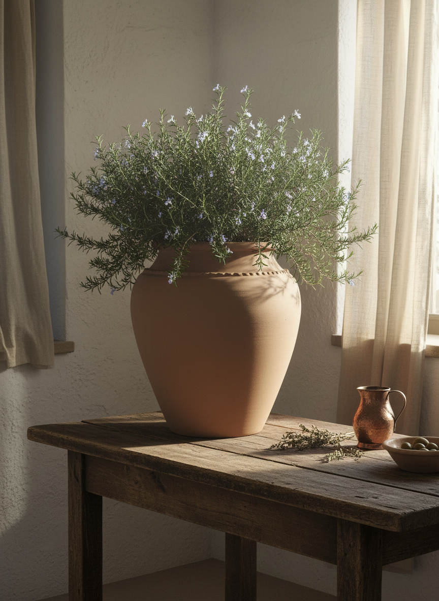 Vaso terracota artesanal Kora A feito à mão Portugal, decoração wabi-sabi, minimalista, rústico, mediterrânico, e outras. Decoração e design de interiores; decoração e design biofílico; 