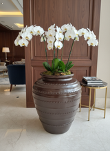Vaso terracota artesanal feito à mão em Portugal, decoração moderna, Japandi, minimalista, rústico, mediterrânico, farmhouse, cottagecore. Decoração e design de interiores; decoração e design biofílico;