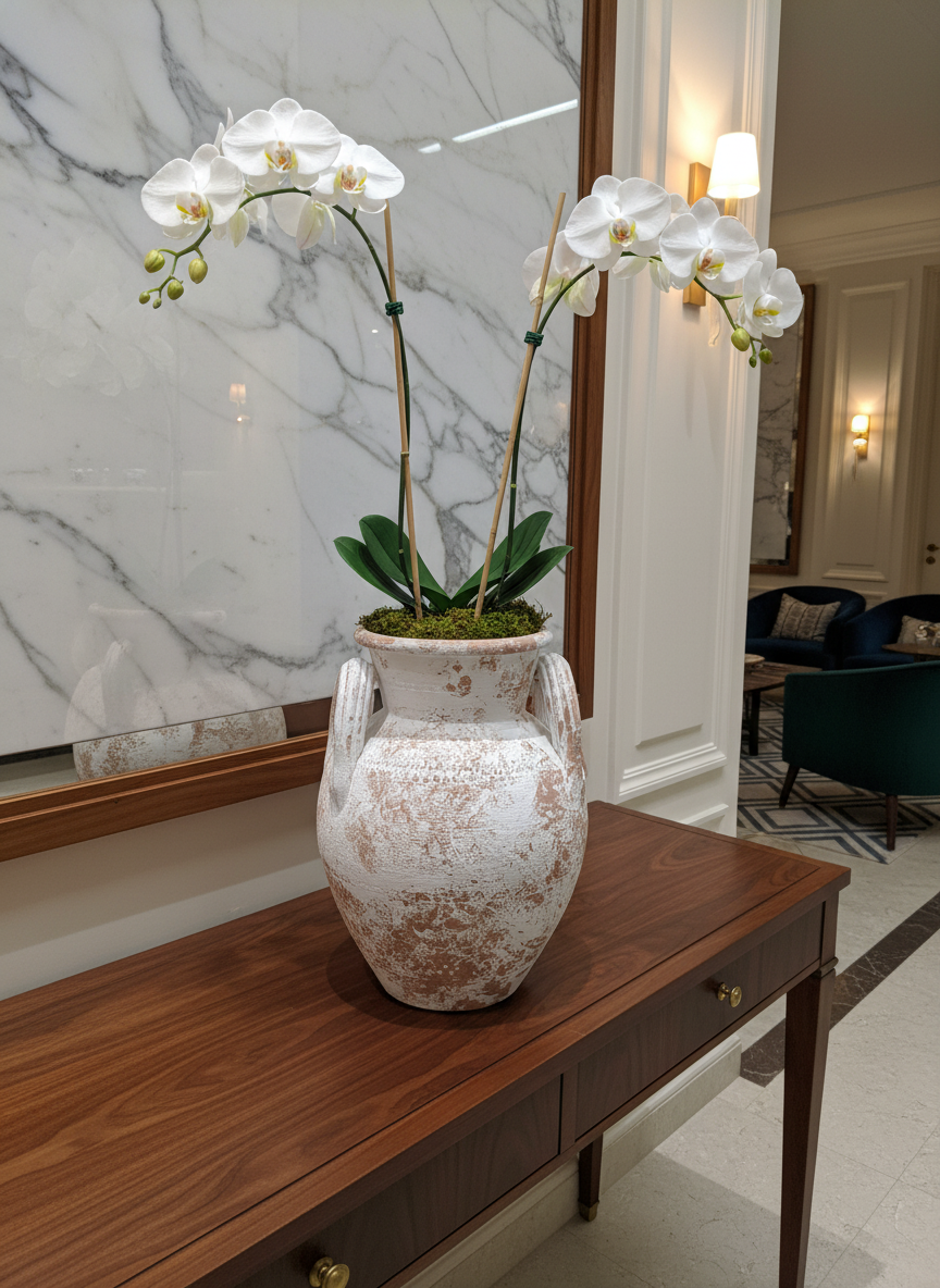 Vaso terracota artesanal Poteh B feito à mão Portugal. Decoração sustentável nos estilos Japandi, minimalista, rústico, farmhouse e moderno e wabi-sabi. Design de interiores; decoração e design biofílico;