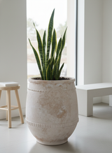 Vaso terracota artesanal Alba D feito à mão em Portugal. Decoração farmhouse, Japandi, minimalista, mediterrânica, cottagecore e moderno. Decoração e design de interiores; decoração e design biofílico;