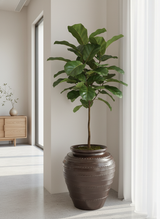 Vaso terracota artesanal feito à mão em Portugal, decoração moderna, Japandi, minimalista, rústico, mediterrânico, farmhouse, cottagecore. Decoração e design de interiores; decoração e design biofílico;