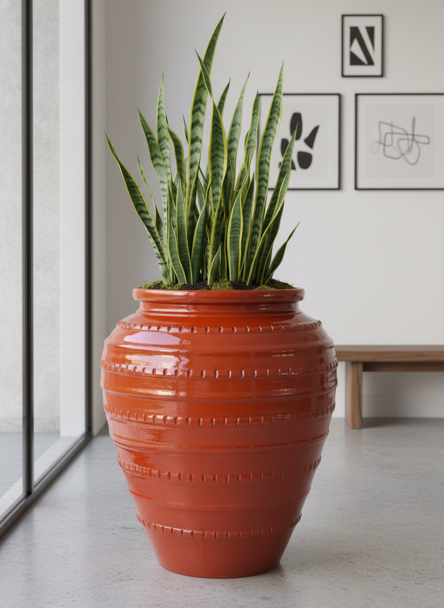 Vaso terracota artesanal handmade em Portugal, decoração moderna, Japandi, minimalista, rústico, mediterrânico, farmhouse, cottagecore. Decoração e design de interiores; decoração e design biofílico;