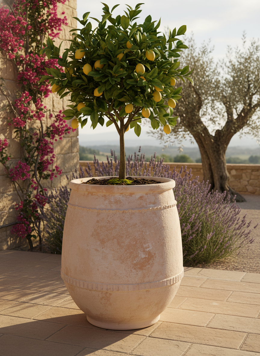 Vaso terracota artesanal Alba D feito à mão em Portugal. Decoração farmhouse, Japandi, minimalista, mediterrânica, cottagecore e moderno. Decoração e design de interiores; decoração e design biofílico;