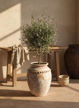 Vaso terracota artesanal Tamar B feito à mão Portugal, estilo wabi-sabi, minimalista, rústico, mediterrânico, Japandi e farmehouse. Decoração de interiores;  design biofílico;