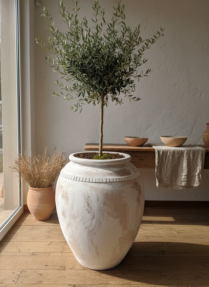 Vaso terracota artesanal  EXC 5, feito à mão Portugal, decoração wabi-sabi, farmhouse, Japandi, minimalista, mediterrânica, cottagecore e moderno. Decoração sustentável e design de interiores; design biofílico;