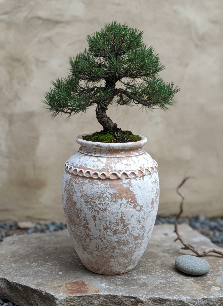Vaso terracota artesanal Tamar B feito à mão Portugal, estilo wabi-sabi, minimalista, rústico, mediterrânico, Japandi e farmehouse. Decoração de interiores;  design biofílico;