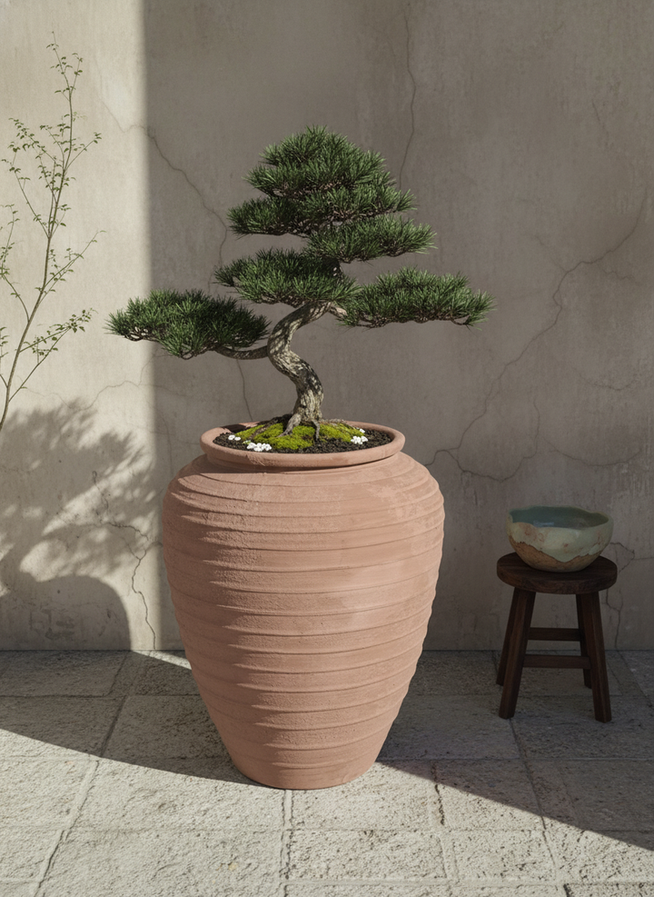 Vaso terracota artesanal EXC 7 feito à mão Portugal, decoração wabi-sabi, minimalista, rústico, mediterrânico, farmhouse e cottage. Decoração de interiores; Design biofílico;