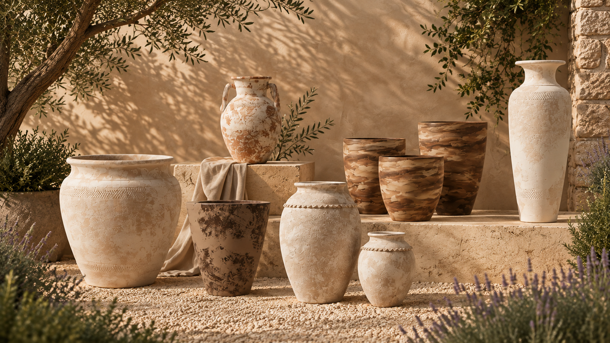 Handmade terracotta pots